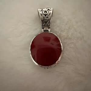 Silpada Red Jasper Sterling Silver Necklace! 925